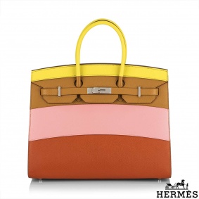 Hermés Sellier Birkin 35 Rainbow Sunrise Epsom PHW Hermés Sellier Birkin 35 Rainbow Sunrise Epsom PHW